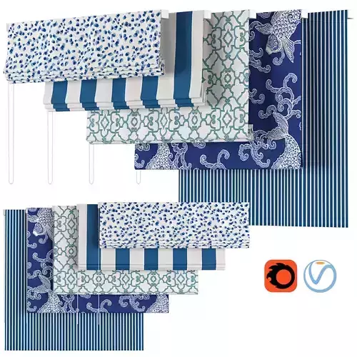 Roman Curtains 58 Loom Decor Blue only