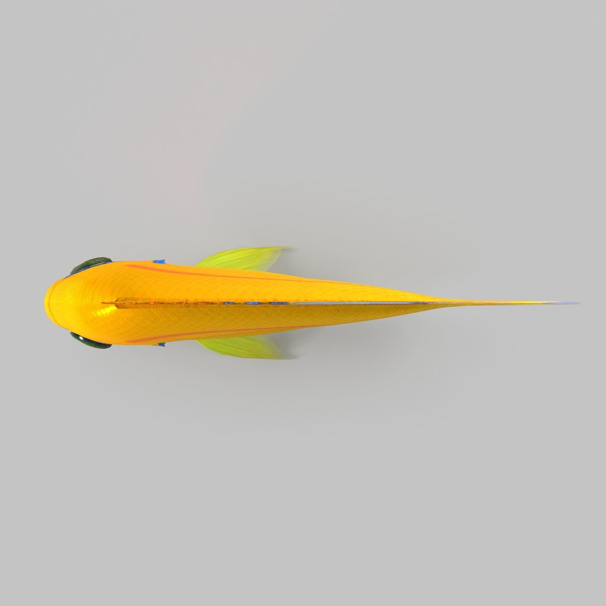 Lemon Peel Angel Low-poly 3D model_5