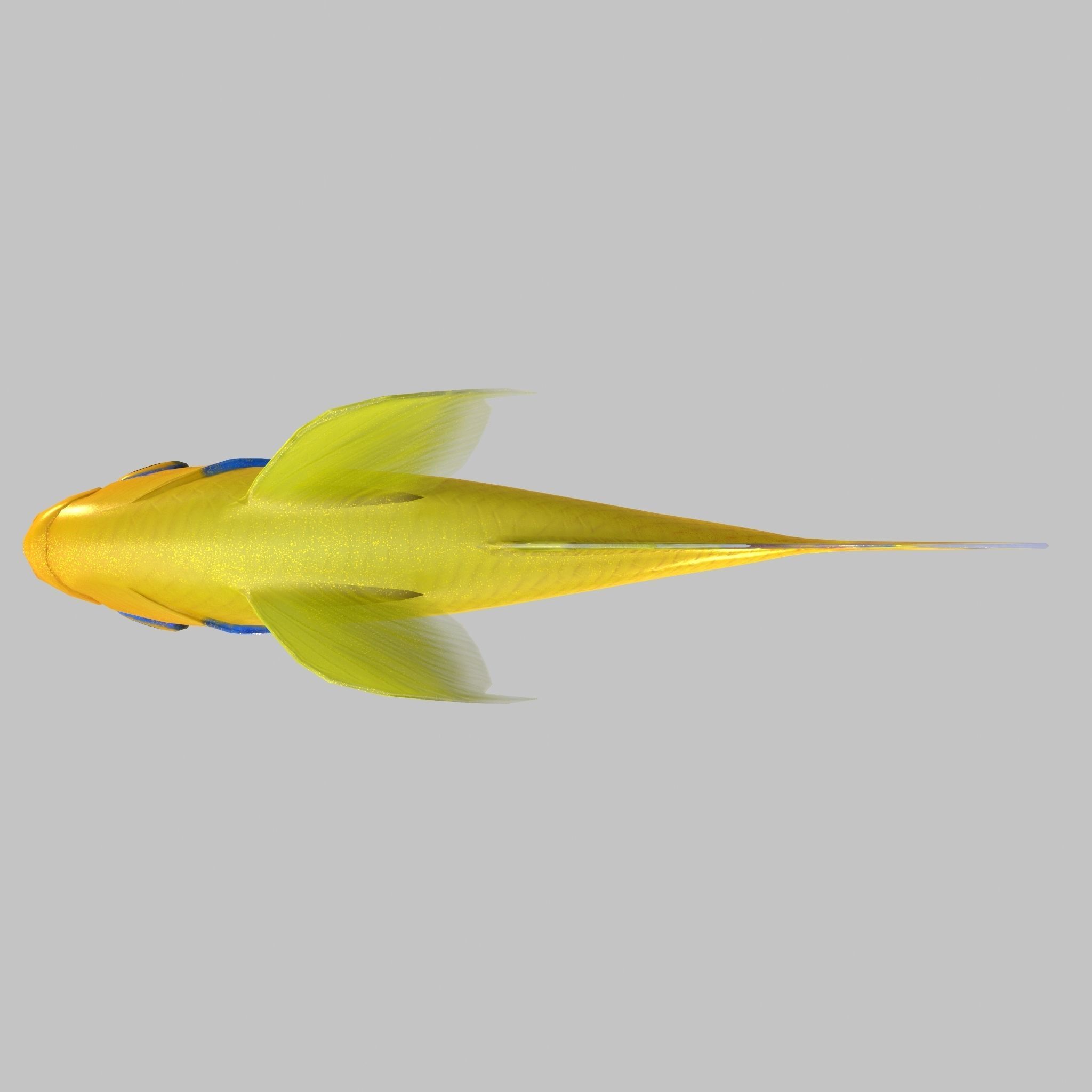 Lemon Peel Angel Low-poly 3D model_8