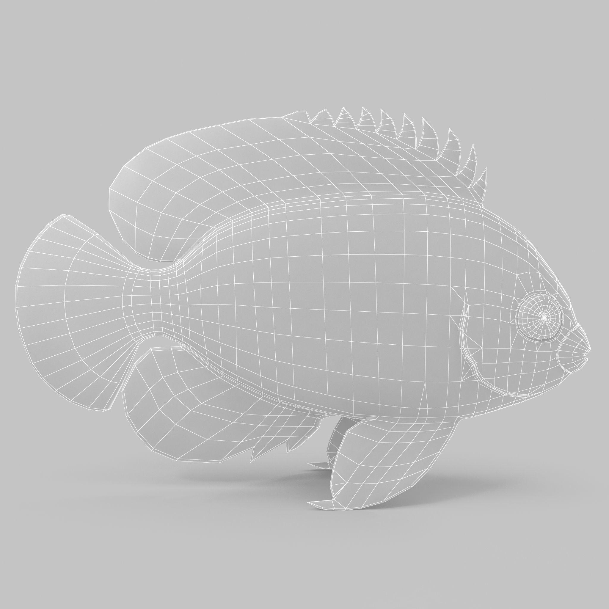 Lemon Peel Angel Low-poly 3D model_9