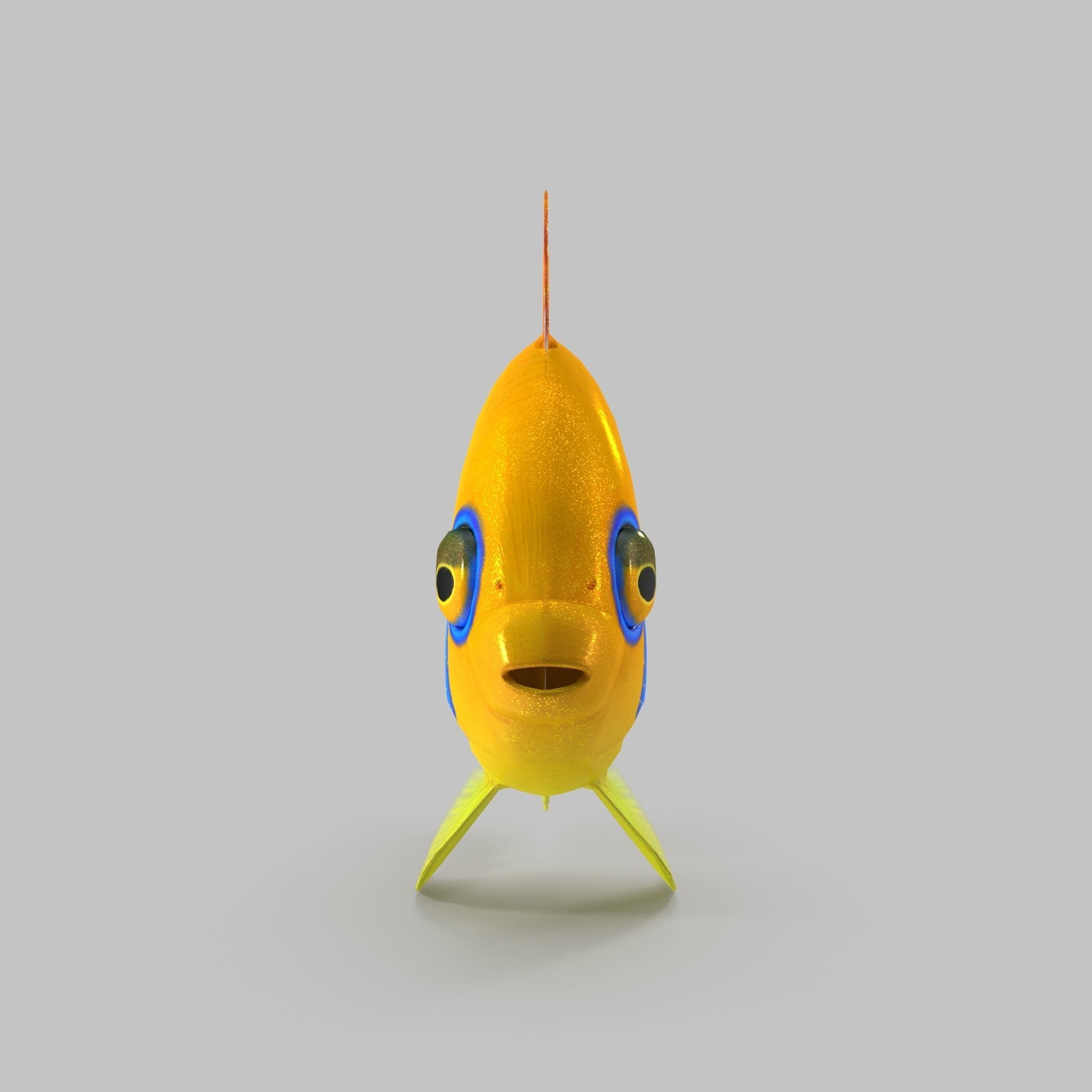 Lemon Peel Angel Low-poly 3D model_7