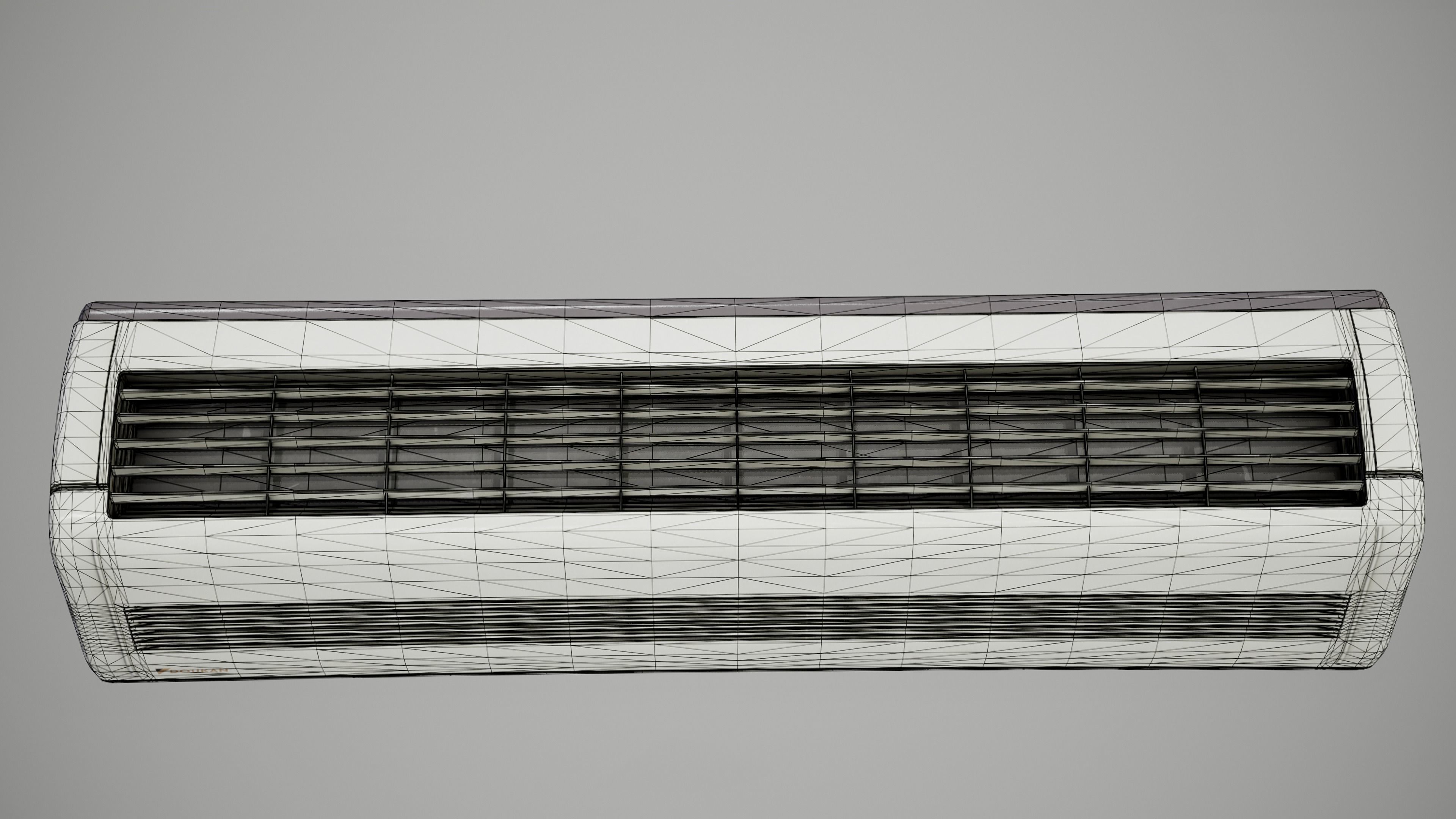 Air Conditioner Indoor Unit Low-poly 3D model_7