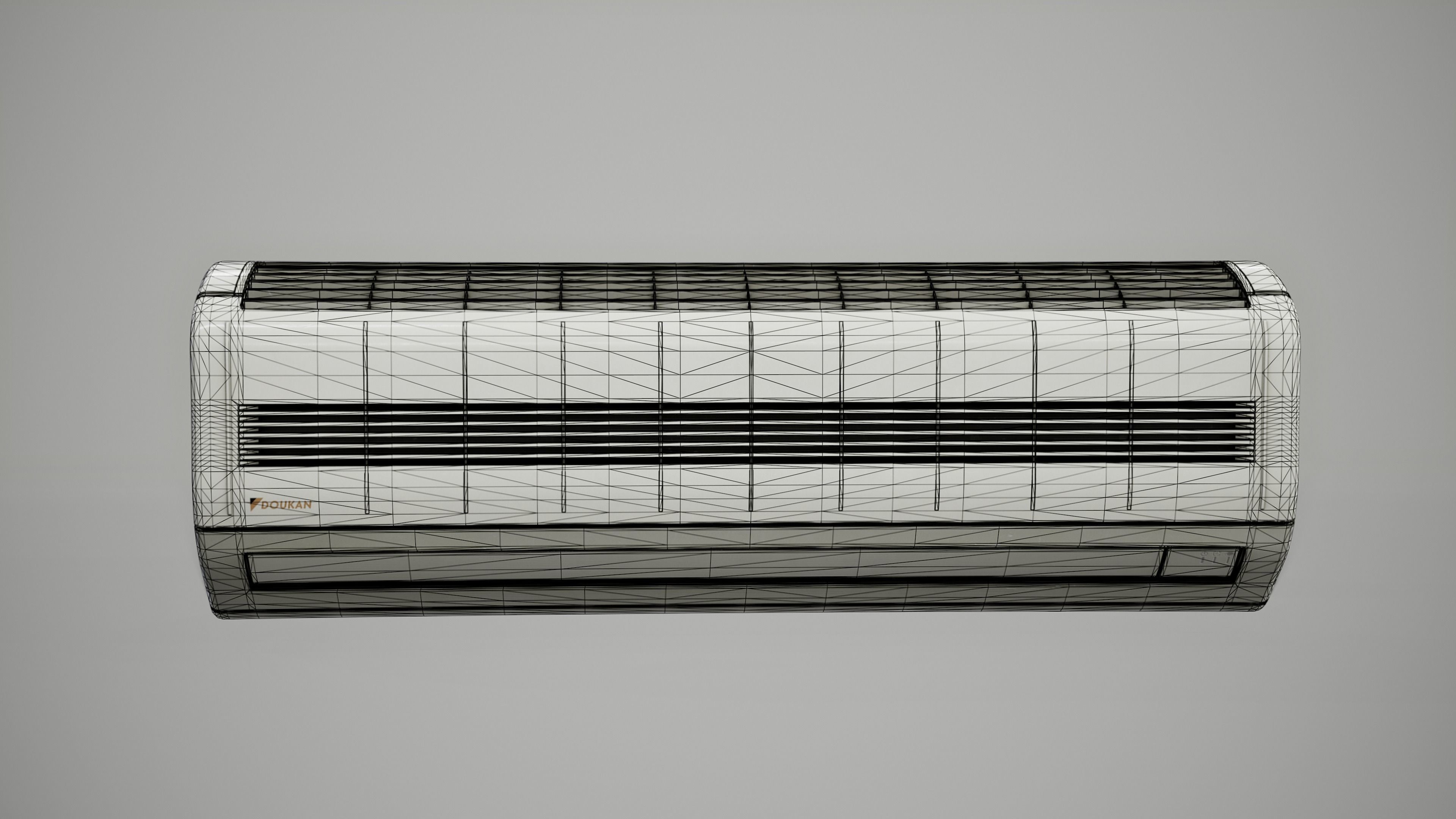 Air Conditioner Indoor Unit Low-poly 3D model_4