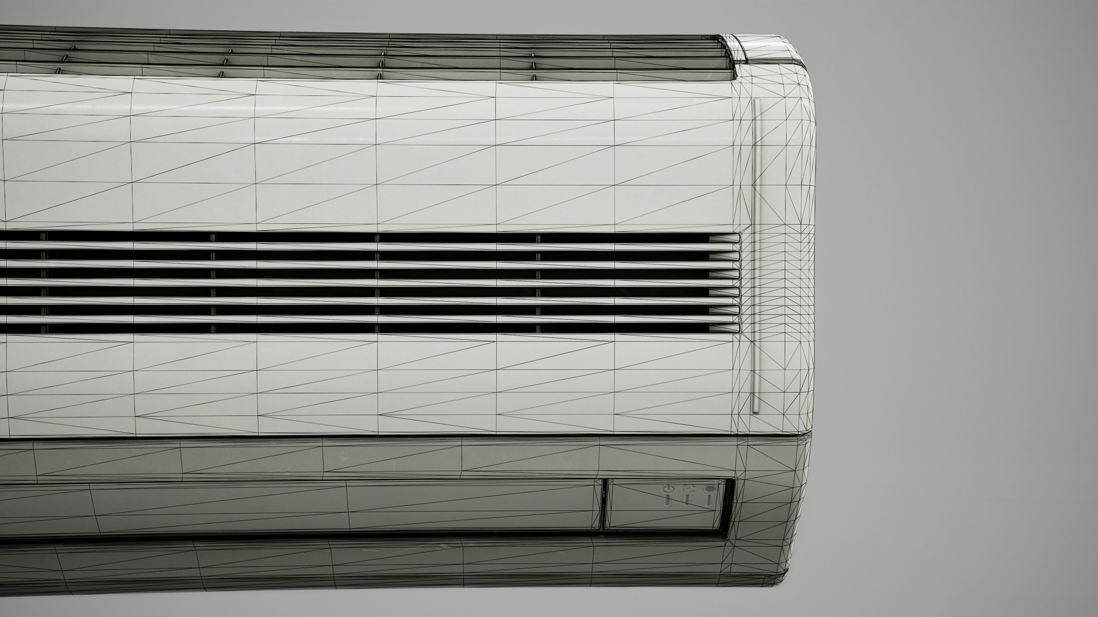 Air Conditioner Indoor Unit Low-poly 3D model_12