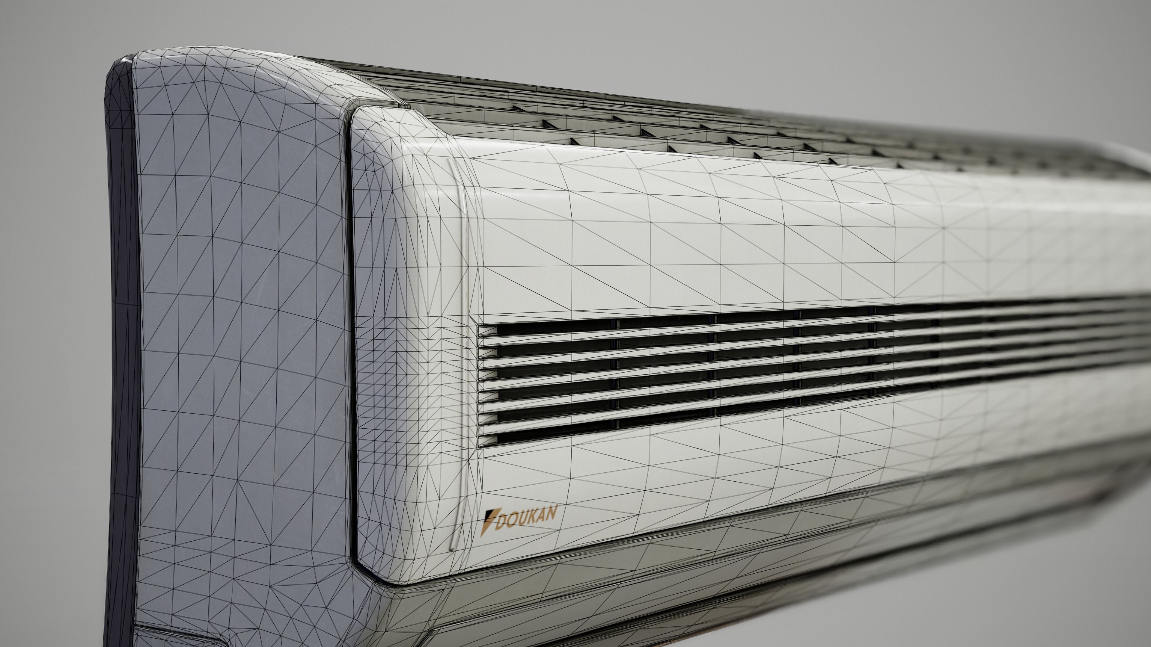 Air Conditioner Indoor Unit Low-poly 3D model_10