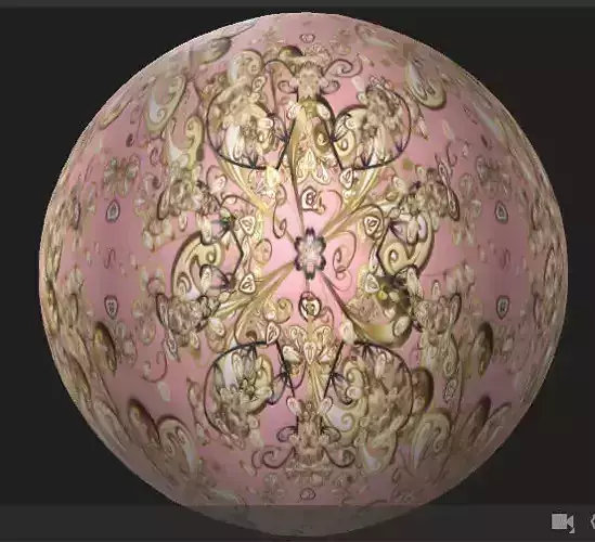 Vintage golden doodles Surface PBR Texture