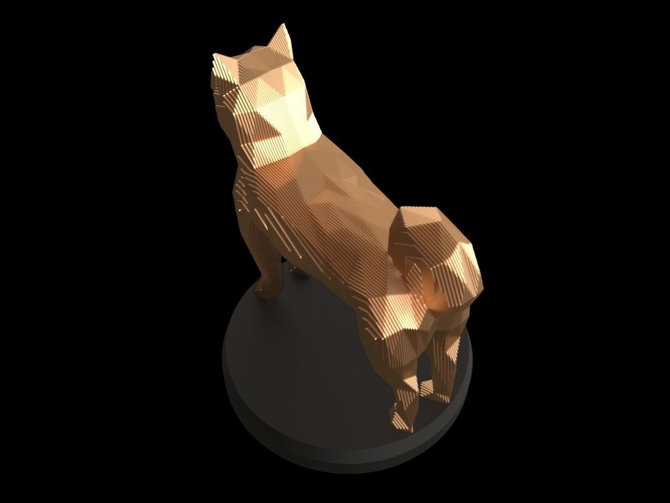 Parametric Shiba Inu Low-poly 3D model_2