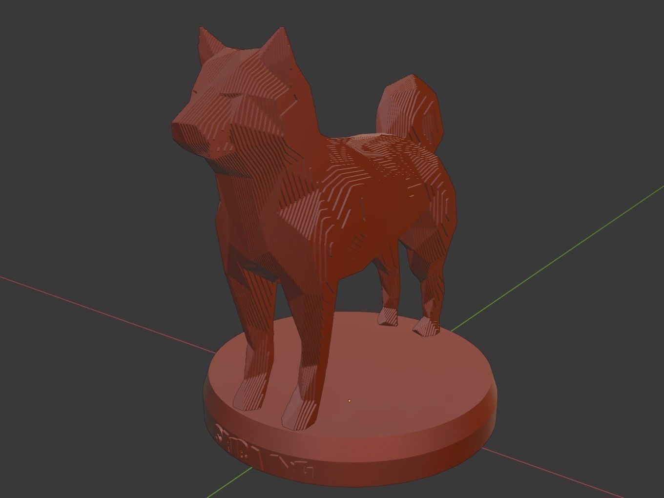 Parametric Shiba Inu Low-poly 3D model_9