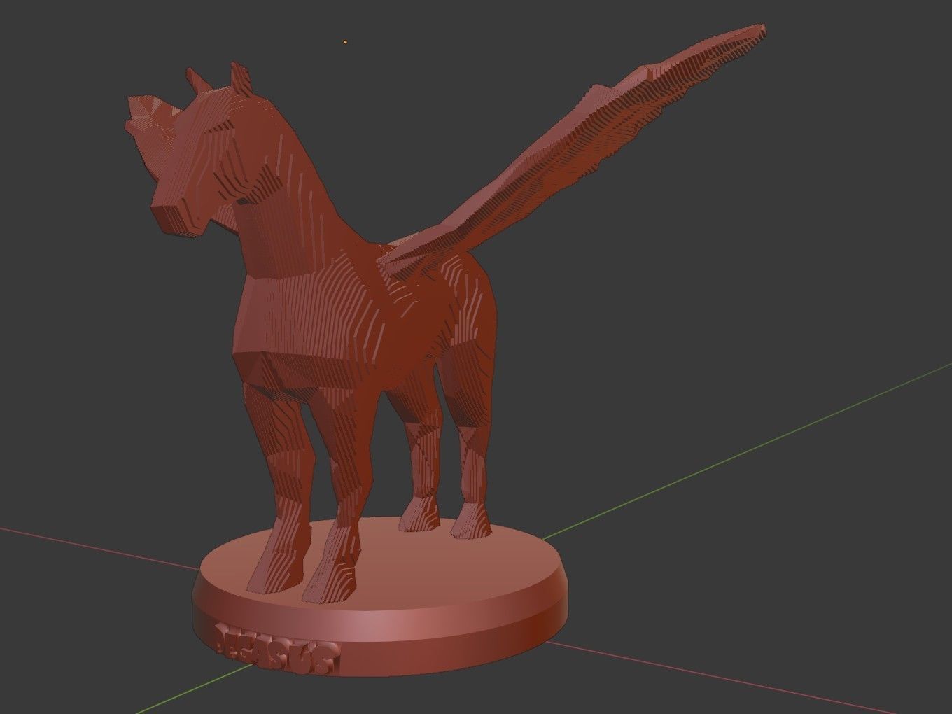 Parametric Pegasus Low-poly 3D model_9