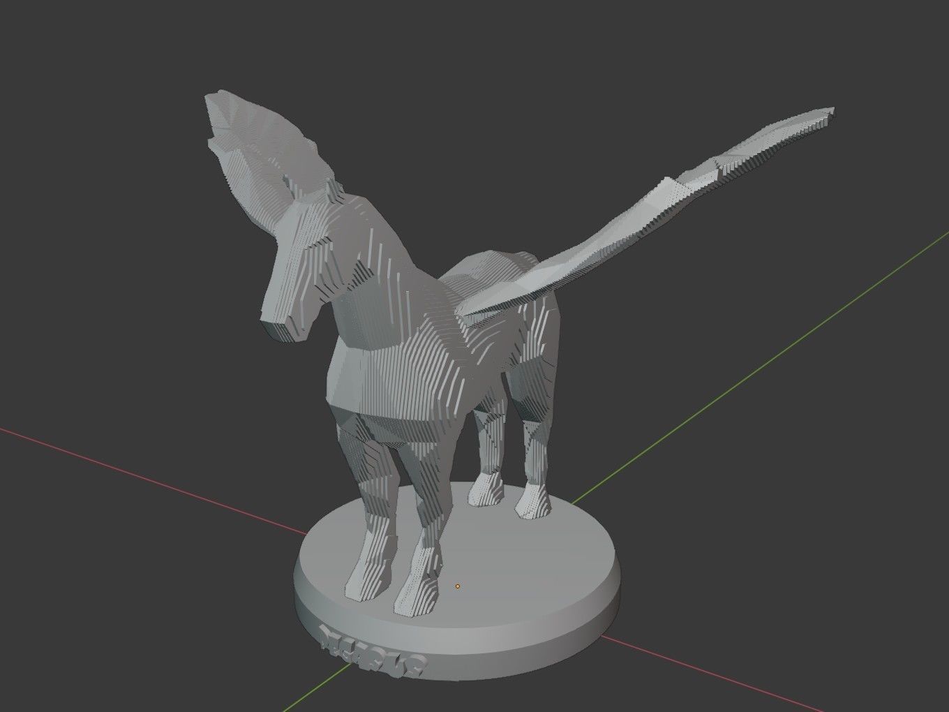 Parametric Pegasus Low-poly 3D model_6