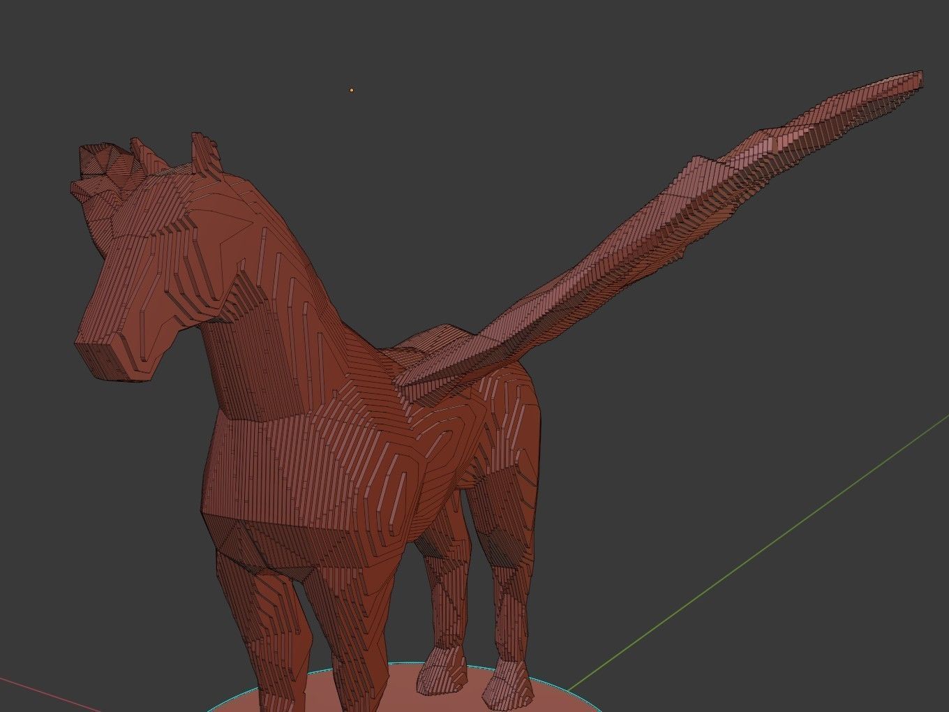 Parametric Pegasus Low-poly 3D model_8