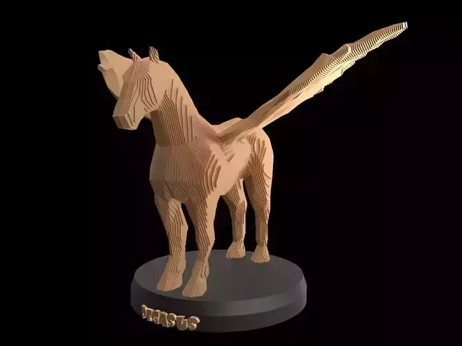 Parametric Pegasus Low-poly 3D model