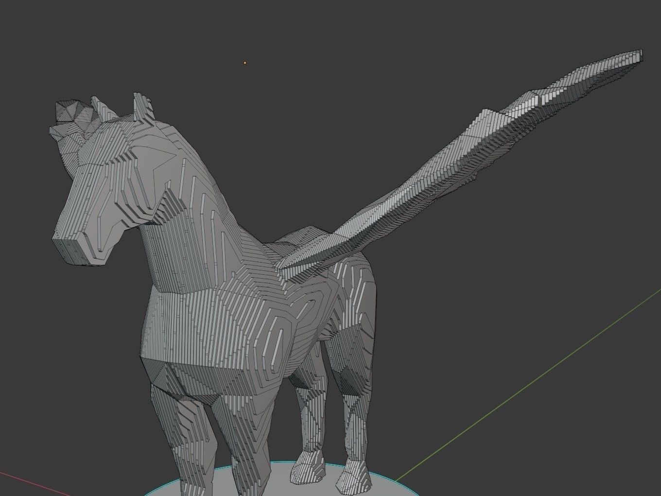 Parametric Pegasus Low-poly 3D model_7