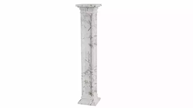 White marble column