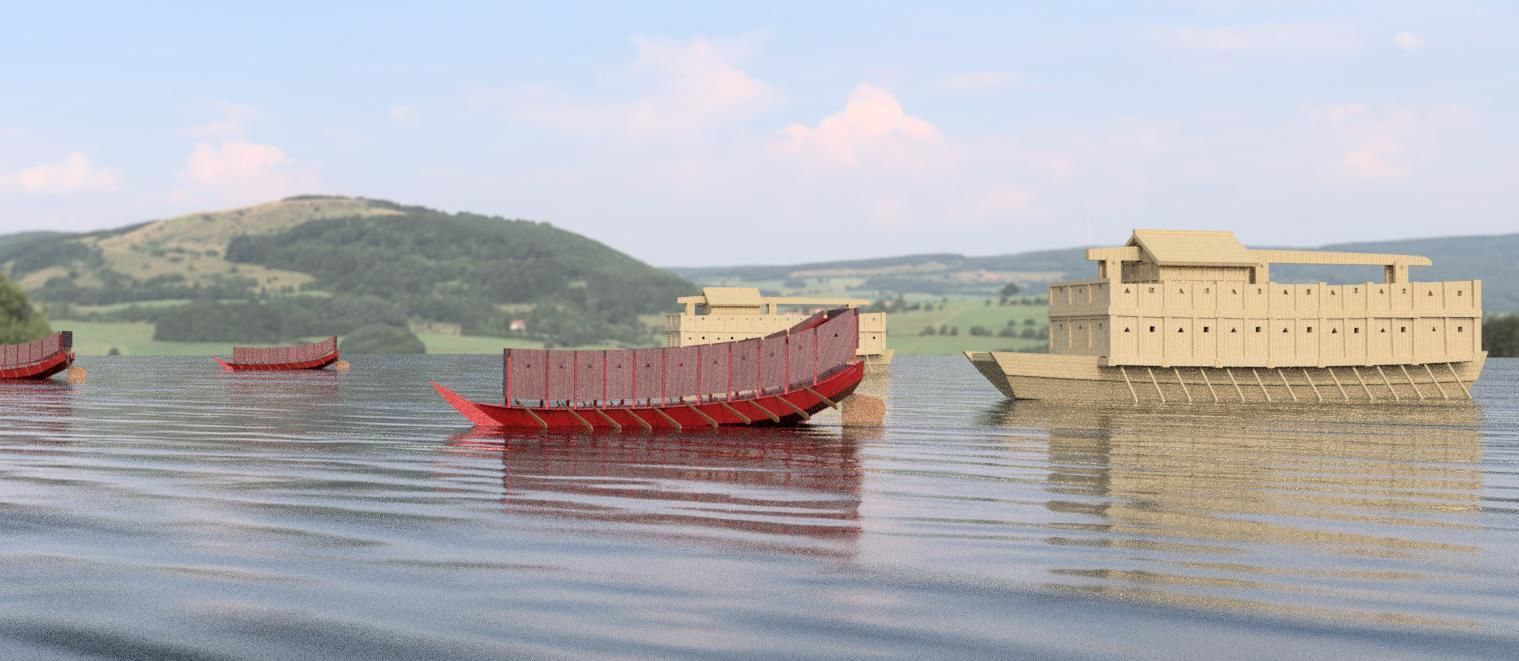 Sengoku period Samurai warship- Hayabune Low-poly 3D model_7