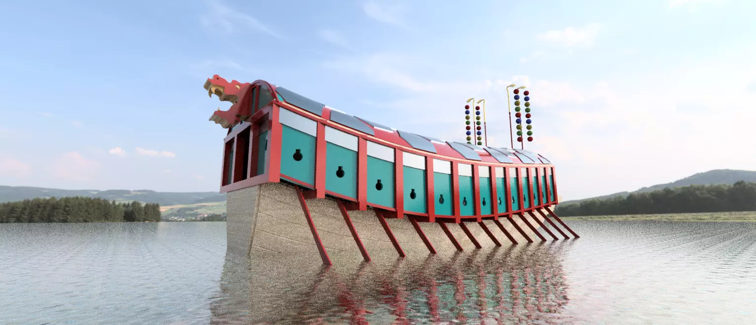 Geobukseon- Turtle ship- Korean armored battleship Low-poly 3D model_0