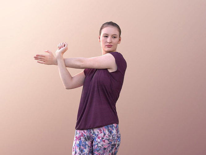 Svenja 10522 - Young Sporty Woman Stretching  3D model