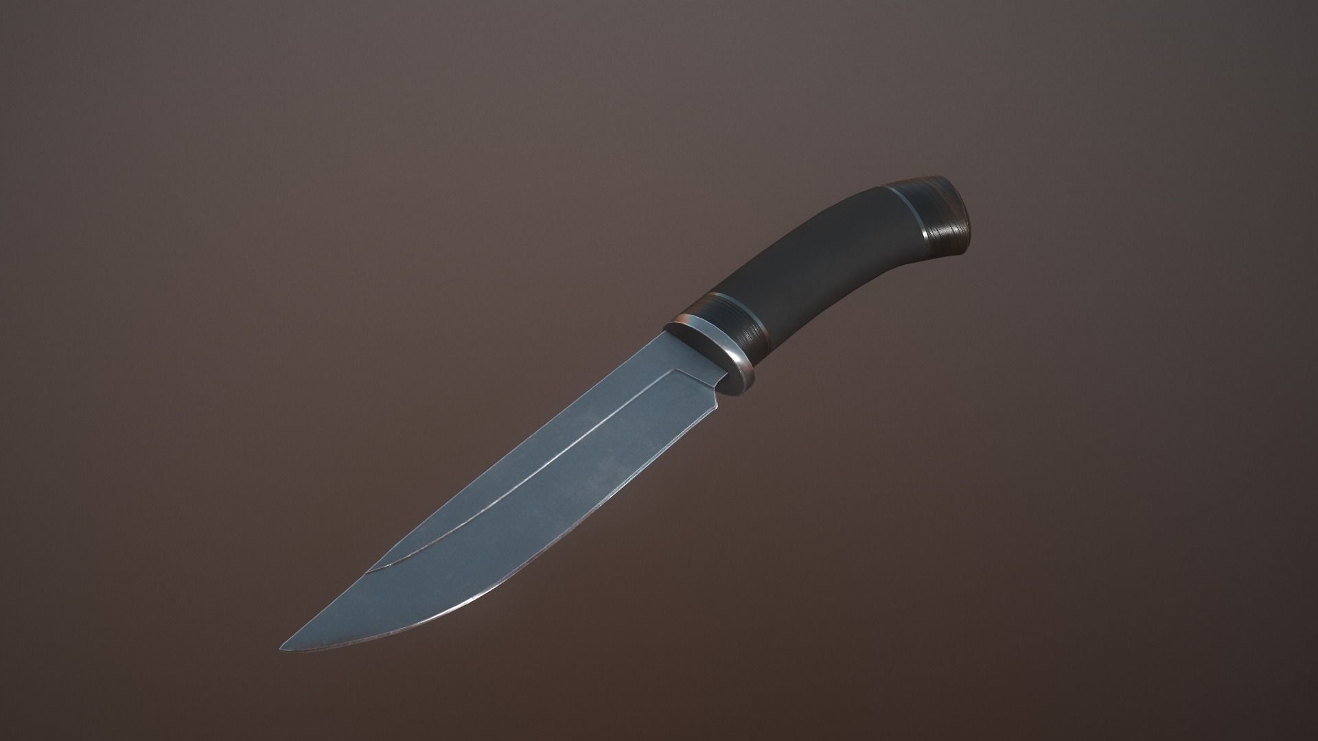 Hunting Knife Low-poly 3D model_2