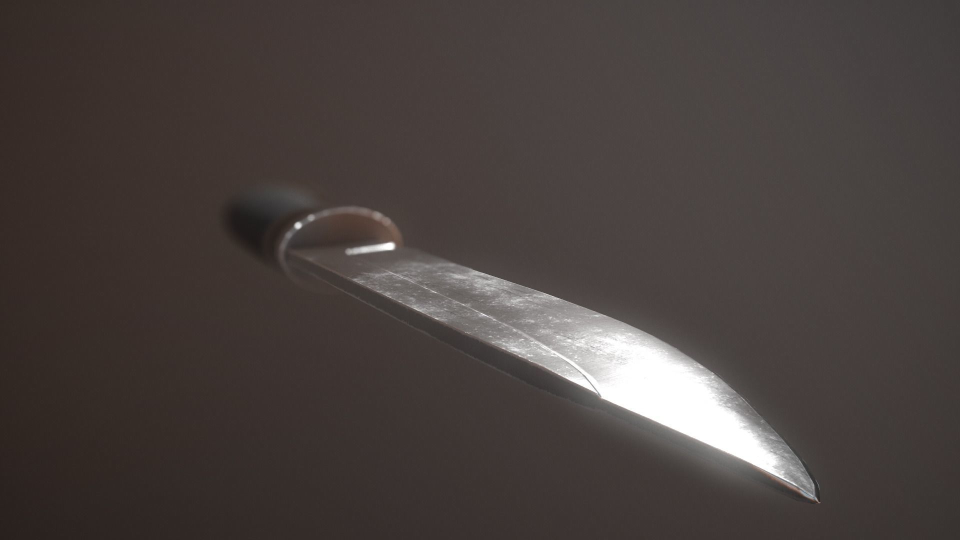 Hunting Knife Low-poly 3D model_4