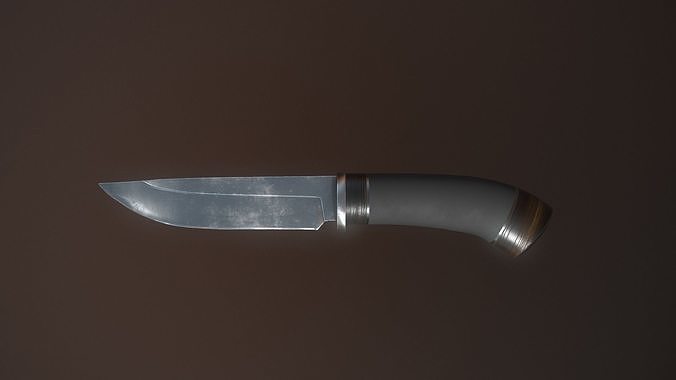 Hunting Knife Low-poly 3D model