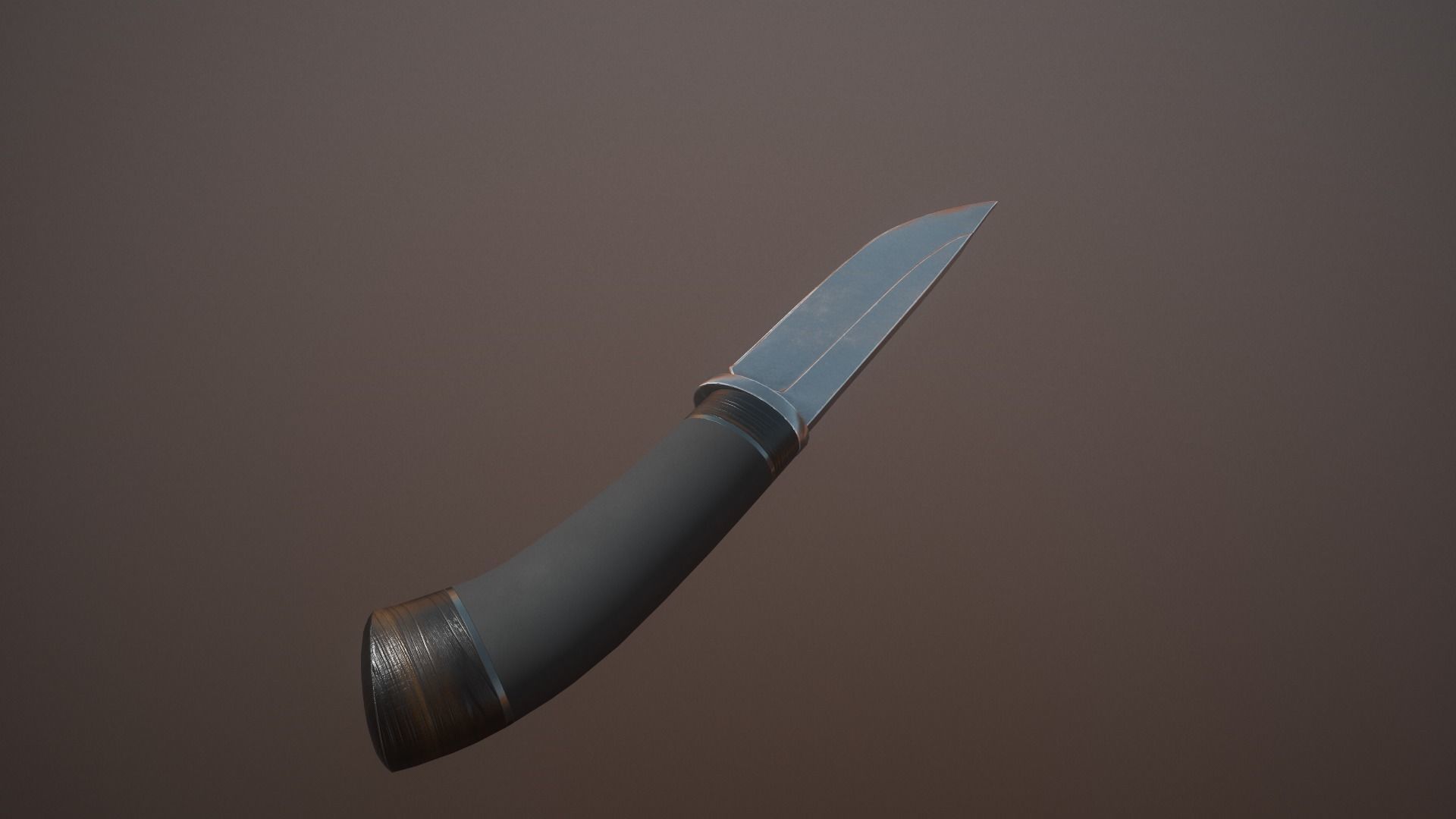 Hunting Knife Low-poly 3D model_3