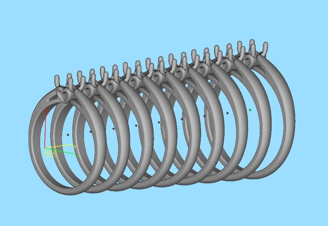Heart design Solitaire Ring with 4mm stone 3dmodel 3D print model_20