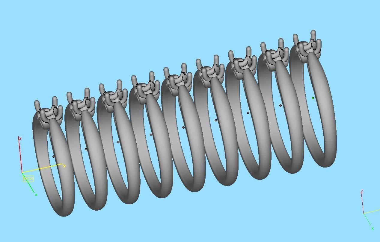 Heart design Solitaire Ring with 4mm stone 3dmodel 3D print model_19