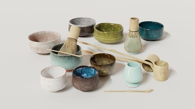 Japanese Tea Set 3D model