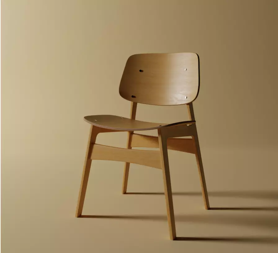CHAIR wooden 3D model_0