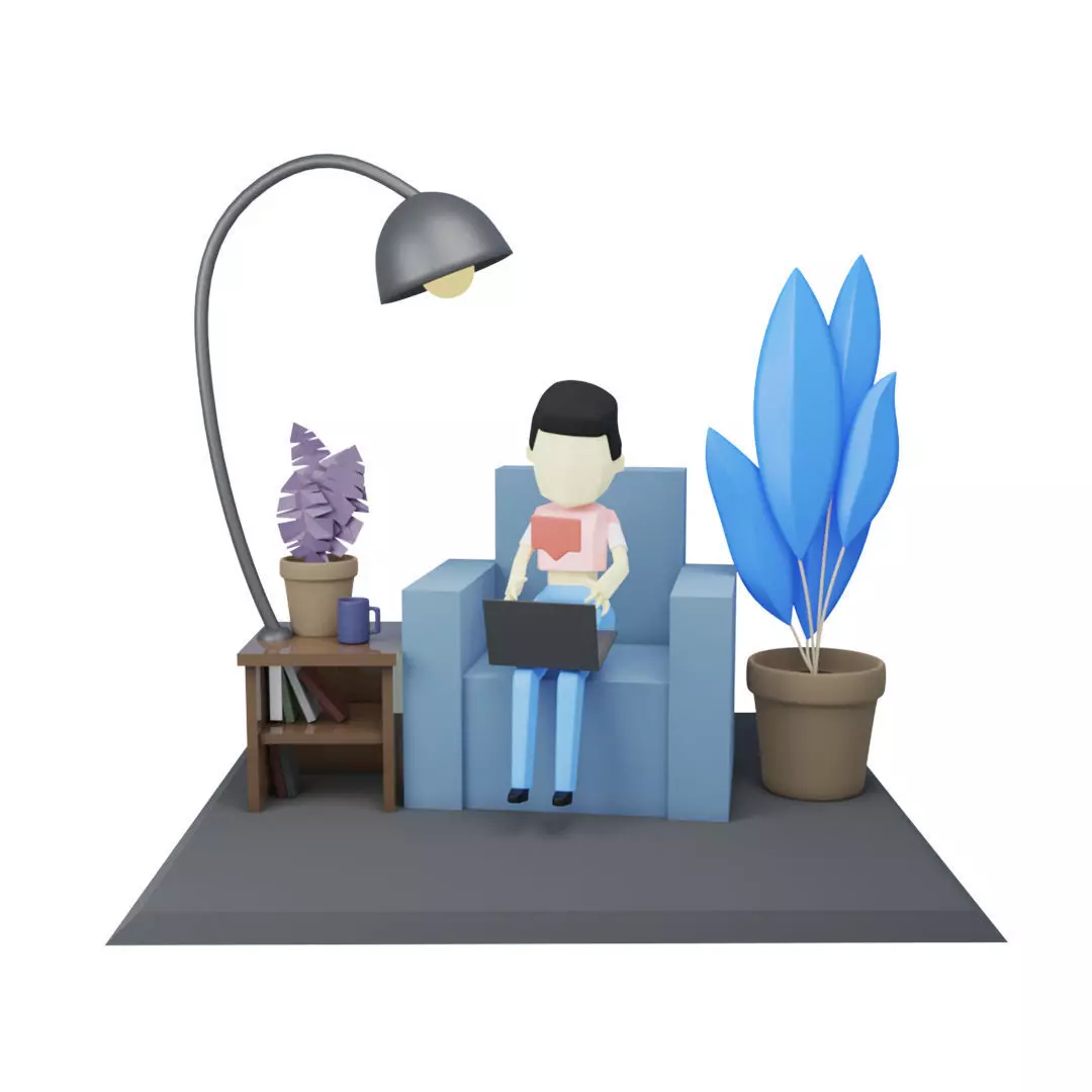 Chatting Illustration Free 3D model