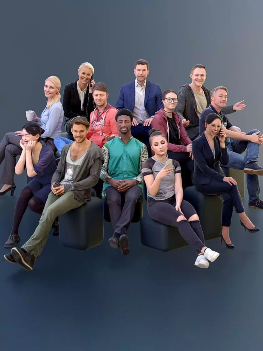 1001 - Sit Bundle 02 3D Model Collection_0