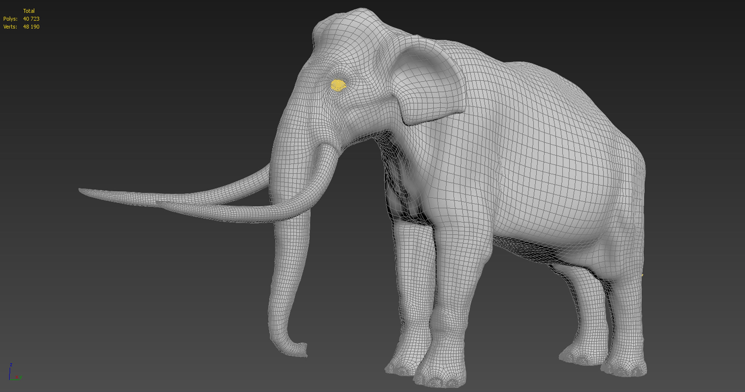 Palaeoloxodon antiquus Low-poly 3D model_8