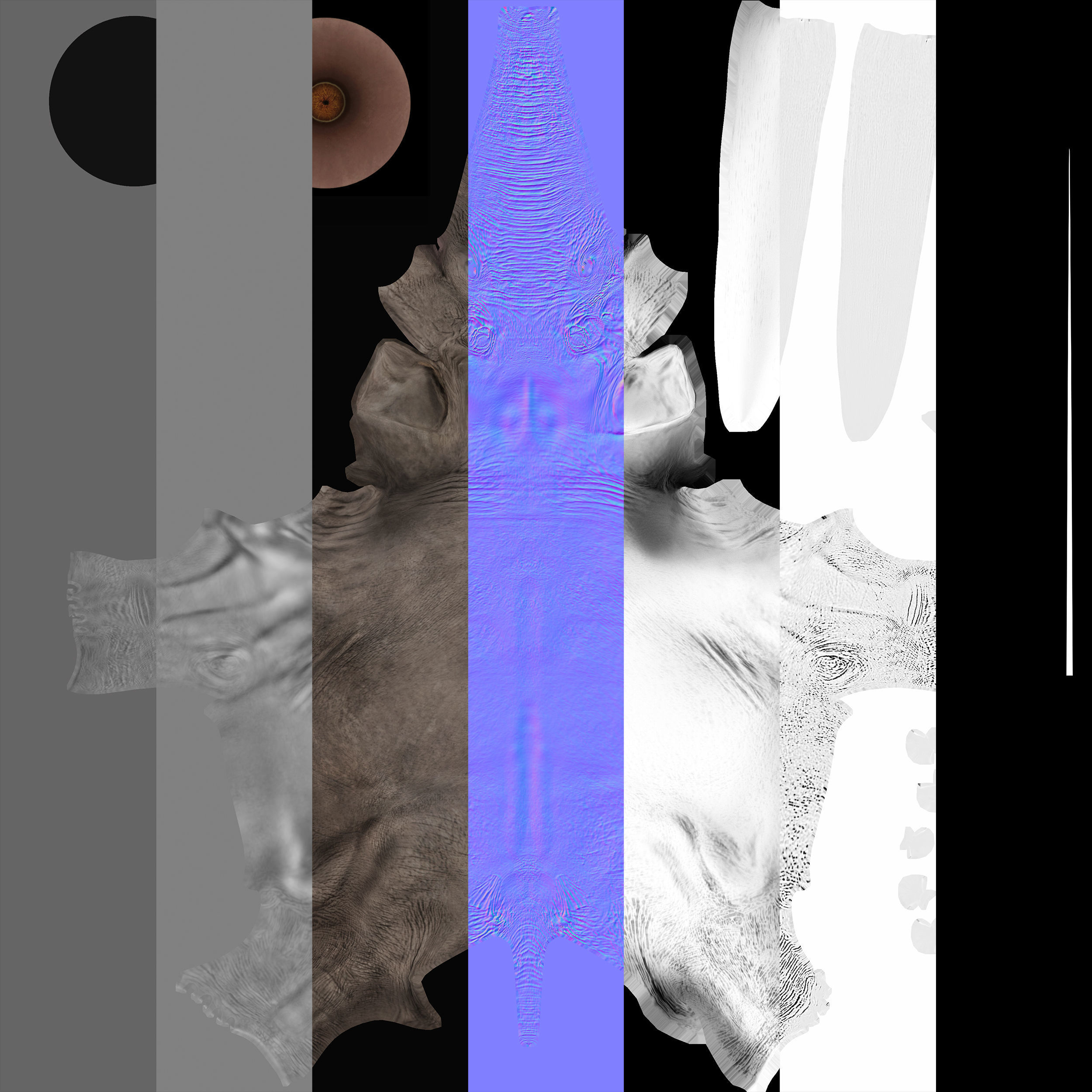 Palaeoloxodon antiquus Low-poly 3D model_7