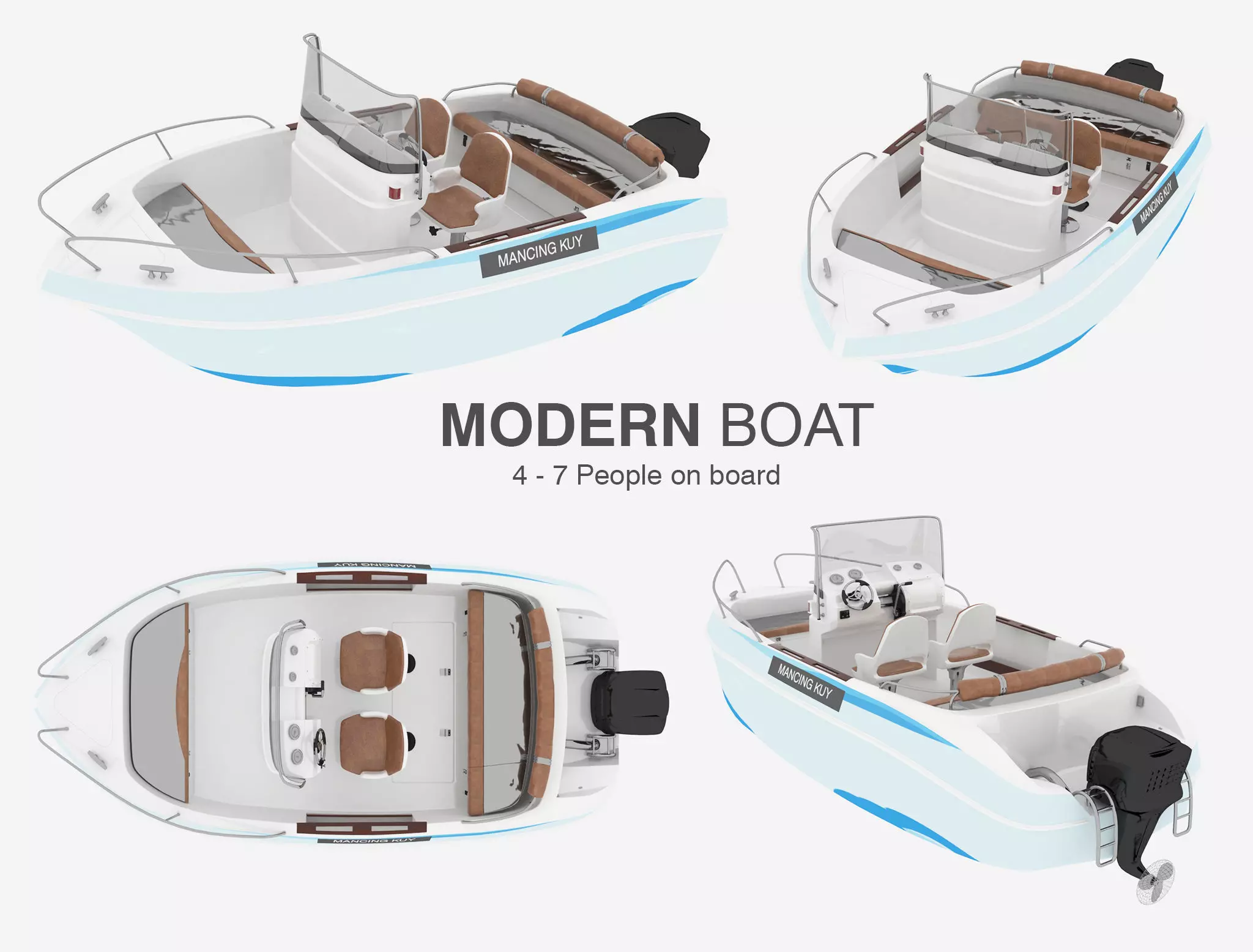 Modern Boat 3D model