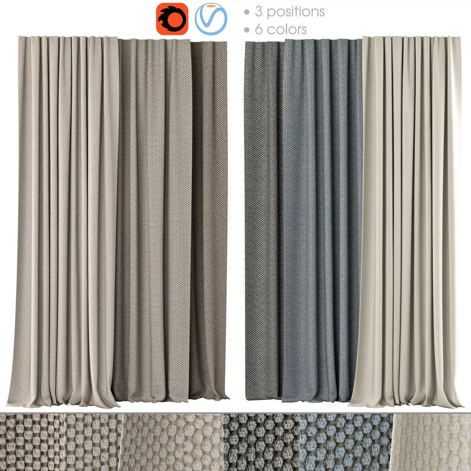Curtains 126 RONI Opera 3D model