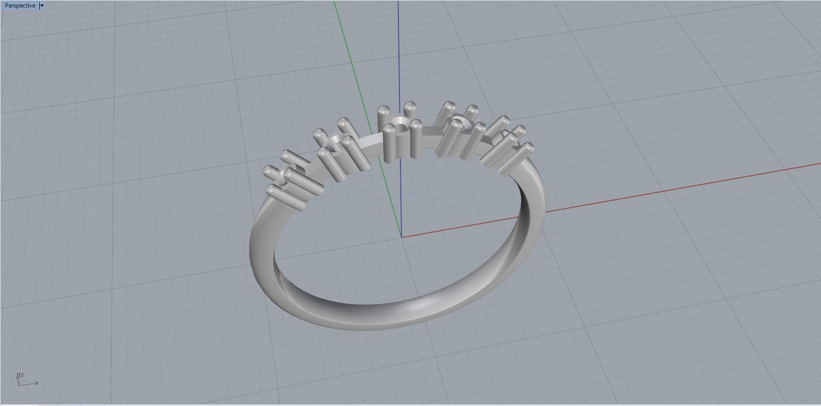 Women ring 3D print model_3