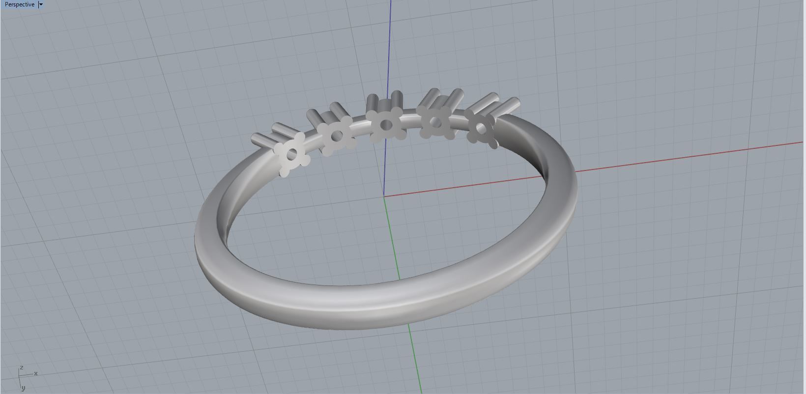 Women ring 3D print model_4
