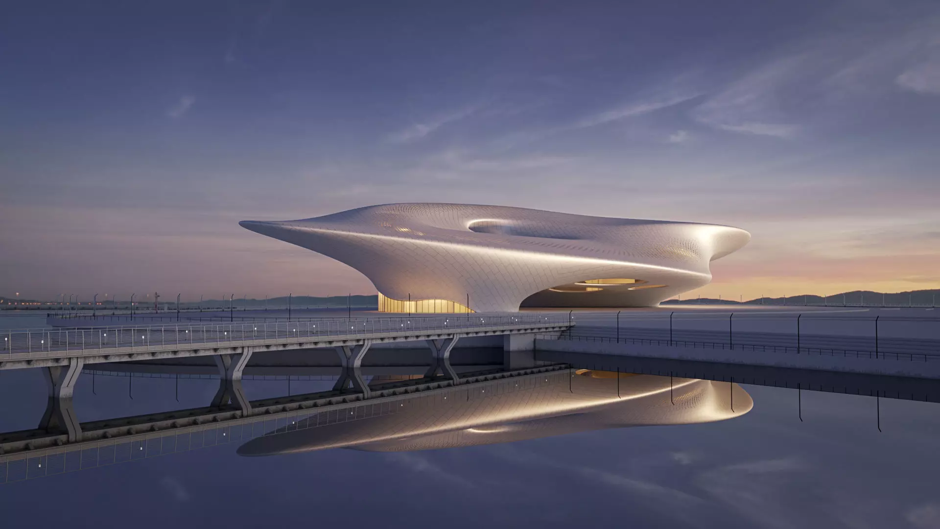 Futuristic building 34 3D model_0