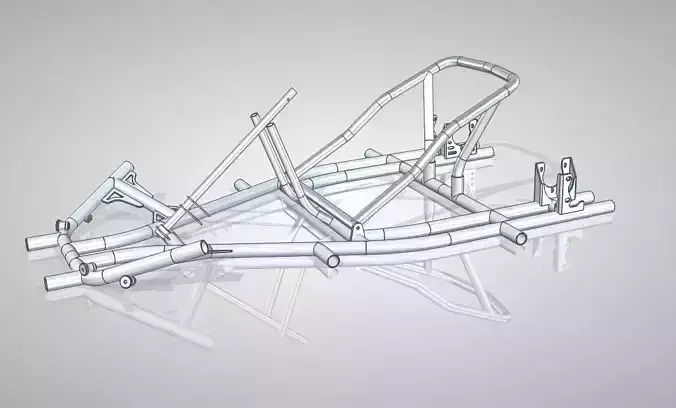 GoKart Chasis design and details for manufacture 3D model