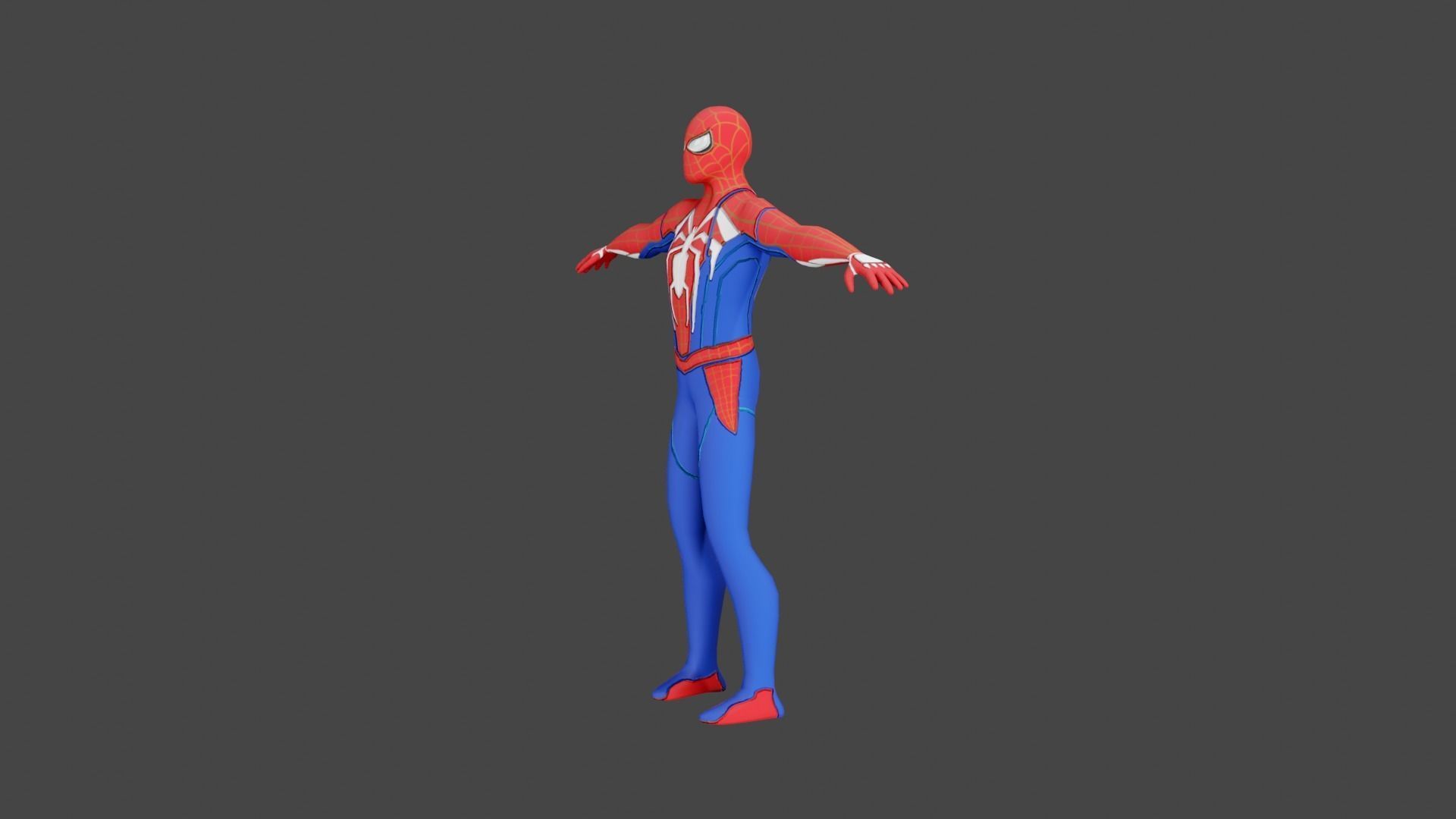 Spider Man Low Poly PBR GameReady Low-poly 3D model_2