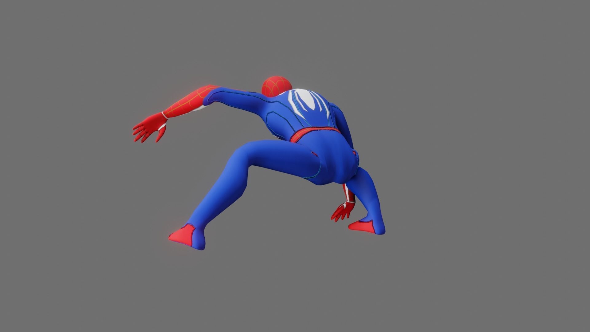 Spider Man Low Poly PBR GameReady Low-poly 3D model_12