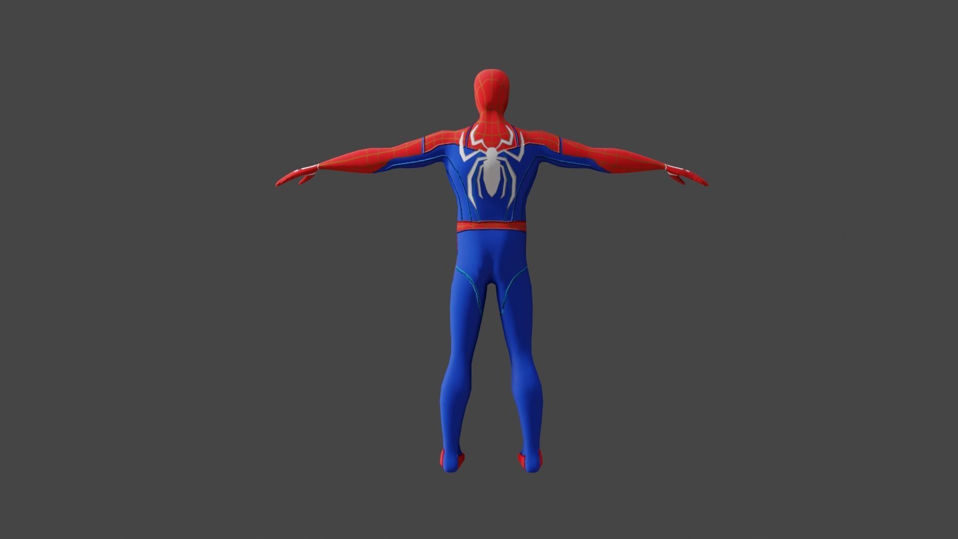 Spider Man Low Poly PBR GameReady Low-poly 3D model_4