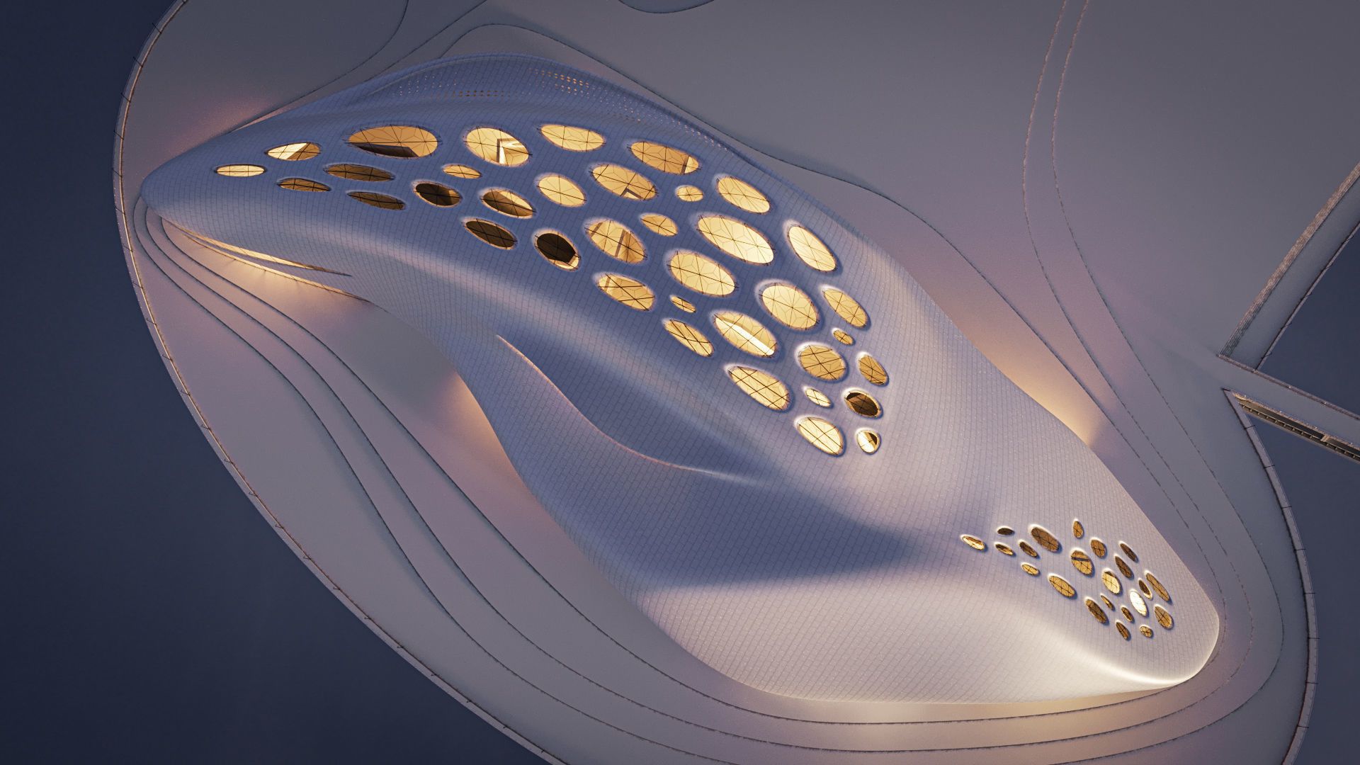 Futuristic building collection 4x 8 _5