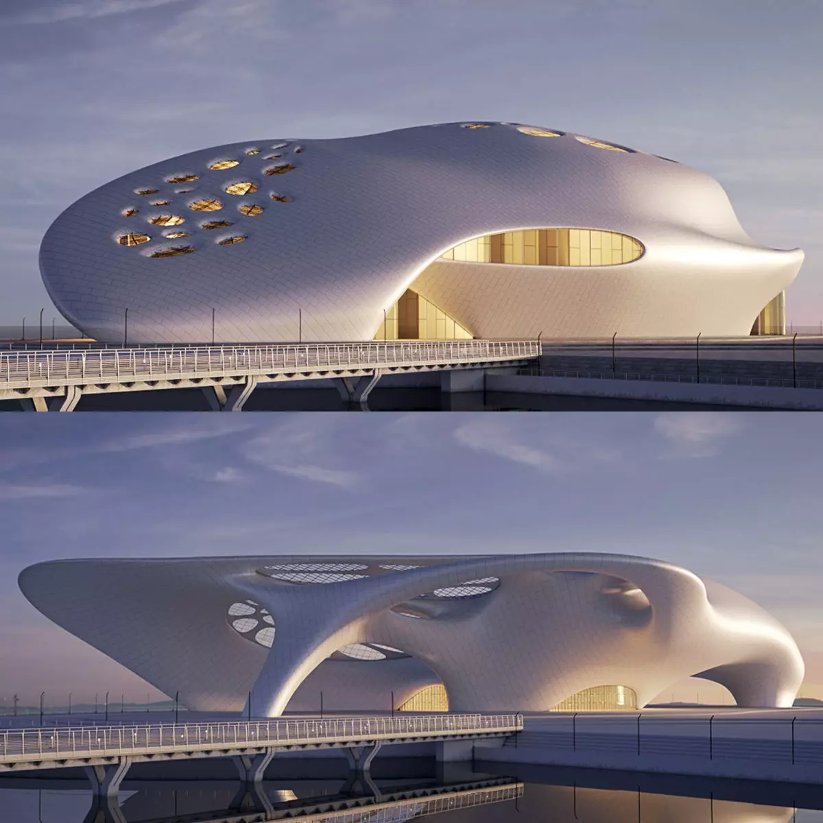 Futuristic building collection 4x 8 _0