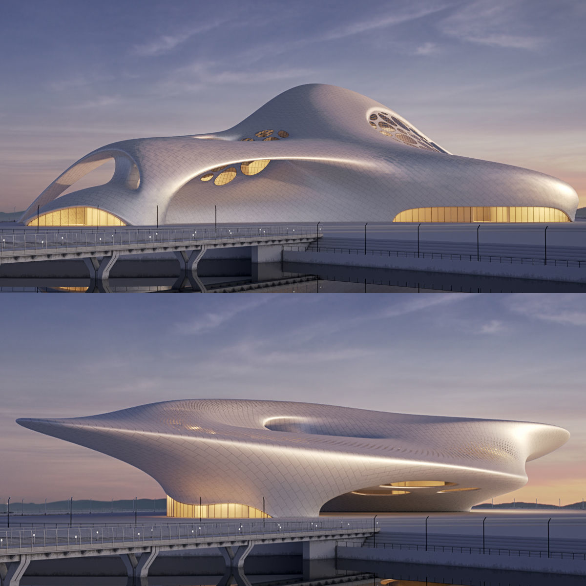 Futuristic building collection 4x 8 _2