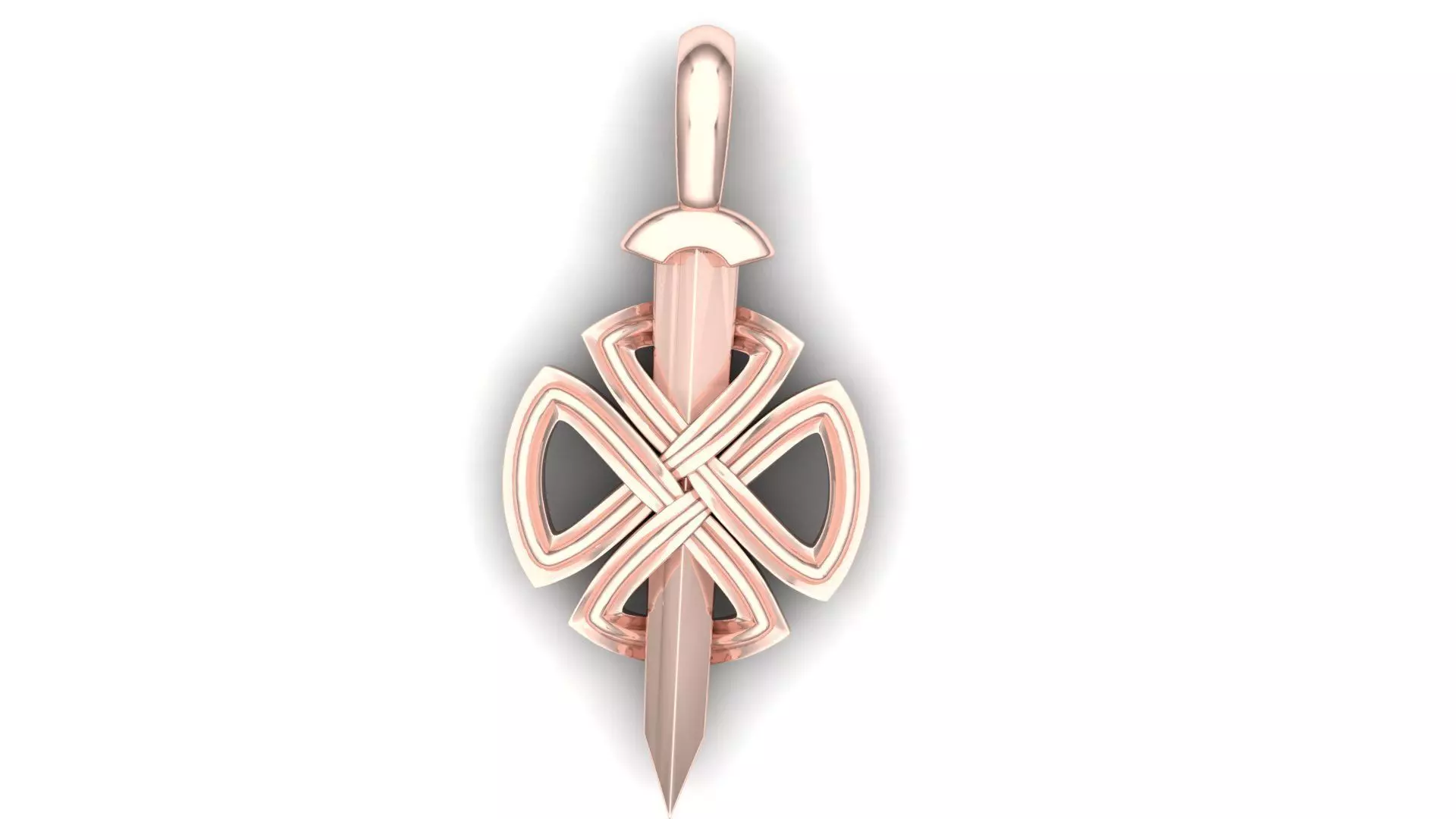 sword neclace  gold 3D print model_0