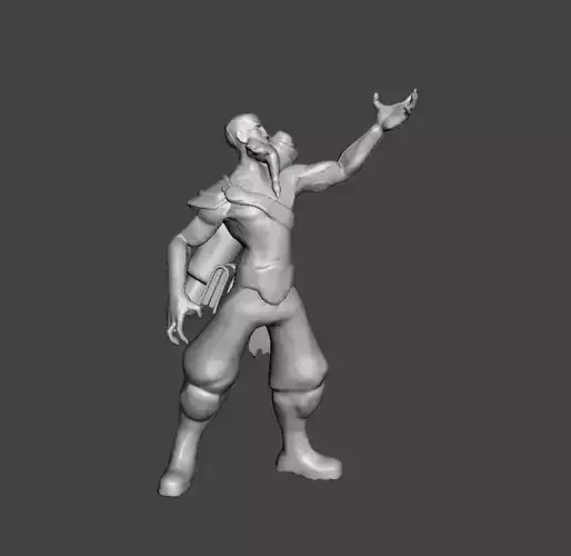 Ryze 3D Model man holding gun