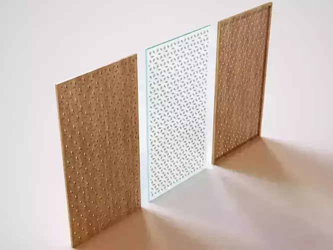 Partition three wooden panels