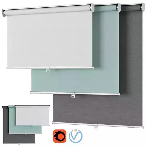 Roller Blind 53 IKEA SKOGSKLOVER 3D model