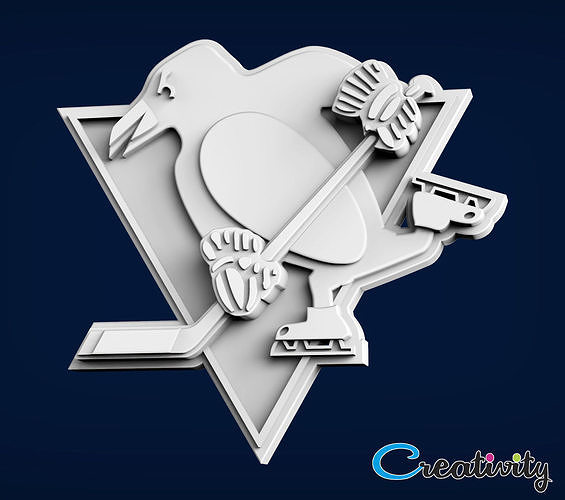 Pittsburgh Penguins 3d logo and 3D pendant 3D print model